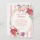 Love Shack Fancy roze floral vrijgezellenfeest Kaart (Voorkant)