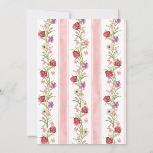 Love Shack Fancy  roze floral vrijgezellenfeest Kaart (Achterkant)