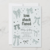 Love Shack Fiance Blue Bow Vrijgezellenfeest Kaart (Voorkant)