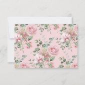 Love Shack Fiance Roze Bruiloftsfeest Bedankkaart (Achterkant)