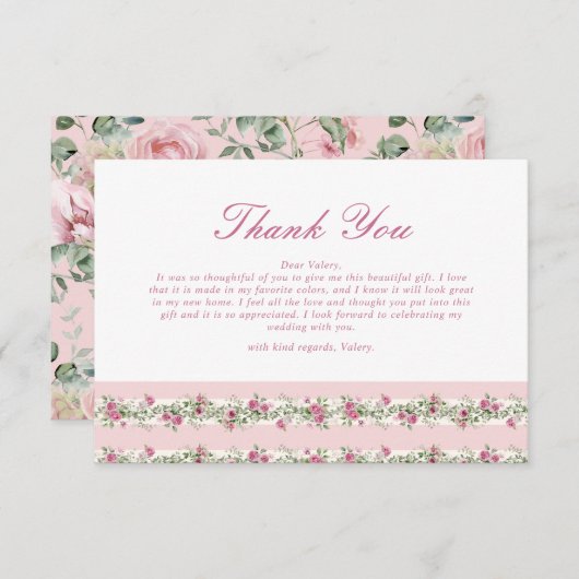 Love Shack Fiance Roze Vrijgezellenfeest Bedankkaart (Voorkant / Achterkant)