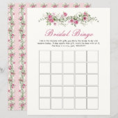 Love Shack Finance Roze Bloemen Bruids Bingo spel (Voorkant / Achterkant)