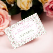 Love Shack Hoe groot is haar buik Informatiekaartje