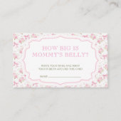 Love Shack Hoe groot is haar buik Informatiekaartje (Voorkant)