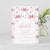 Love Shack Pink Bow Coquette Vrijgezellenfeest Kaart (Staand voorkant)