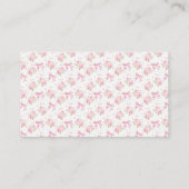 Love Shack Roze Baby shower Luier Raffle Tickets Informatiekaartje (Achterkant)