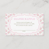 Love Shack Roze Baby shower Luier Raffle Tickets Informatiekaartje (Voorkant)
