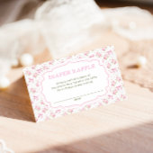 Love Shack Roze Baby shower Luier Raffle Tickets Informatiekaartje