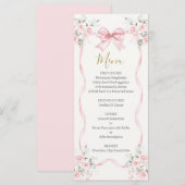 Love Shack Roze bloemenmenu Kaart (Voorkant / Achterkant)