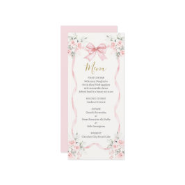 Love Shack Roze bloemenmenu Kaart