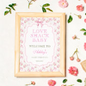 Love Shack Roze Bow Baby shower Welkom Poster