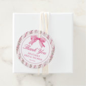 Love Shack Roze Lint Bruiloft Dank Je Wel Bedankjes Labels (In situ)