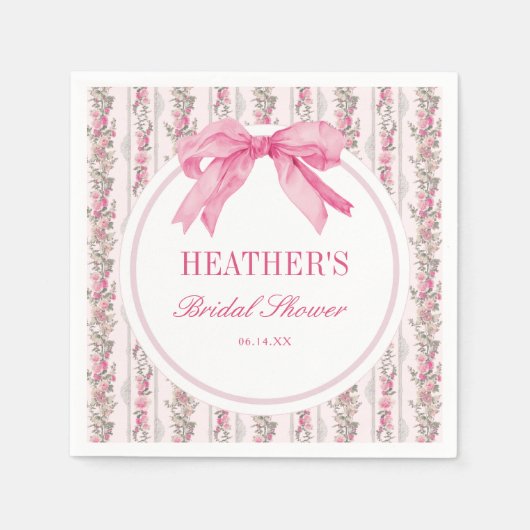 Love Shack  Roze Vrijgezellenfeest Servet (Voorkant)