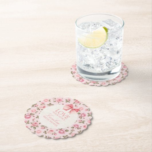 Love Shack Verloofde Bruidsdouche  Kartonnen Onderzetters (Insitu)