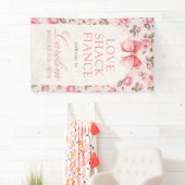 Love Shack Verloofde Bruiloft Welcome Spandoek (Insitu)