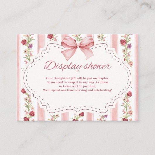 Love shack verloofde roze boog bruids display douc informatiekaartje (Voorkant)