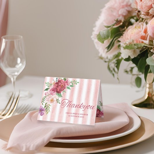 Love shack-verloofde roze strik bruidsdiner  bedankkaart