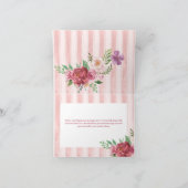 Love shack verloofde roze strik bruiloft bedankkaart (Binnen)