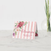 Love shack verloofde roze strik bruiloft bedankkaart (Voorkant)