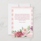 Love shack-verloofde roze strik bruiloftfeest  bedankkaart (Achterkant)