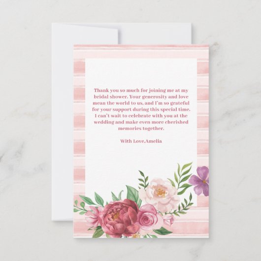 Love shack-verloofde roze strik bruiloftfeest  bedankkaart (Achterkant)