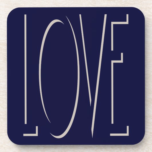 LOVE Shadow Bier Onderzetter (Voorkant)