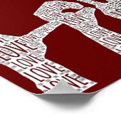 Love Shadow Hands Word Afbeelding Poster (Hoek)