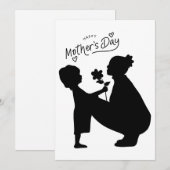 Love Shadows - Heartfelt Mother's Day Art Feestdagenkaart (Voorkant / Achterkant)