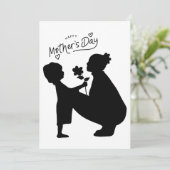 Love Shadows - Heartfelt Mother's Day Art Feestdagenkaart (Staand voorkant)