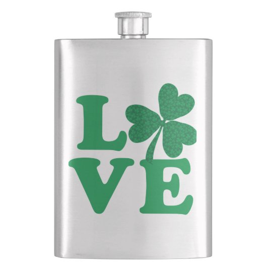 Love-Shamrock Heupfles (Voorkant)