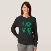 Love shamrock lucky charm St Patrick's Day T-shirt (Voorkant volledig)