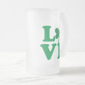 Love-Shamrock Matglas Bierpul (Voorkant rechts)