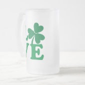 Love-Shamrock Matglas Bierpul (Voorkant links)