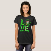 LOVE Shamrock Nurse Life Funny St Patrick's Day T-shirt (Voorkant volledig)