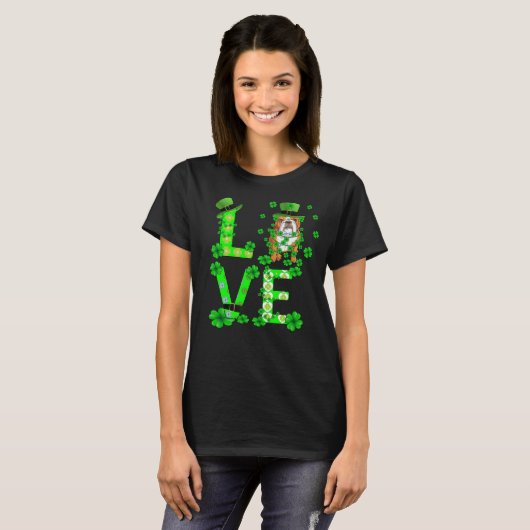 LOVE Shamrock Nurse Life Funny St Patrick's Day T-shirt (Voorkant volledig)