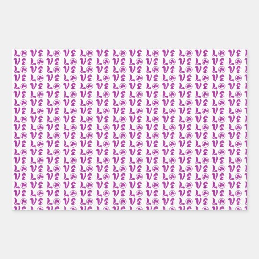 Love Shamrock Plaid Pink Classic Pattern Inpakpapier Vel (Voorkant 2)
