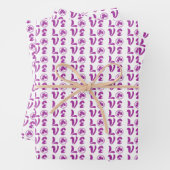 Love Shamrock Plaid Pink Classic Pattern Inpakpapier Vel (In situ)