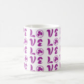 Love Shamrock Plaid Purple Classic Pattern Koffiemok (Center)