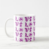 Love Shamrock Plaid Purple Classic Pattern Koffiemok (Links)