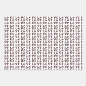 Love Shamrock Plaid Red Blue Tartan Pattern Inpakpapier Vel (Voorkant 2)