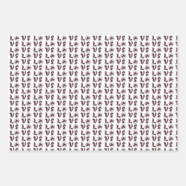 Love Shamrock Plaid Red Blue Tartan Pattern Inpakpapier Vel