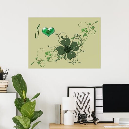 Love Shamrock Poster (Thuiskantoor)