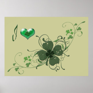 Love Shamrock Poster