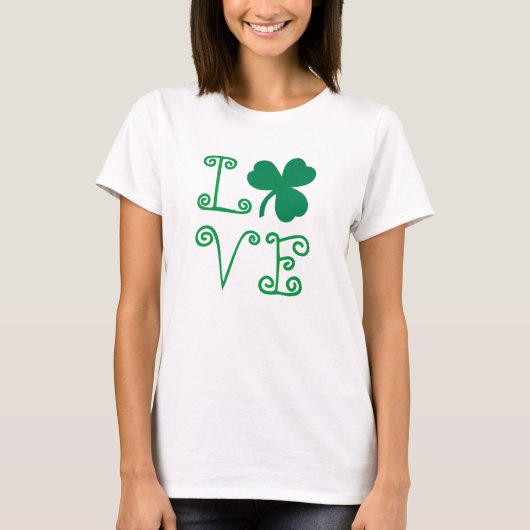 LOVE Shamrock Women's Basic T-Shirt (Voorkant)