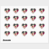 Love Shape Custom Foto Kerstmis Hart Sticker (Vel)