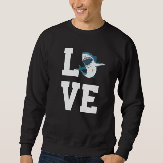 Love Sharks Outfit Shark  Sea Animal Trui (Voorkant)