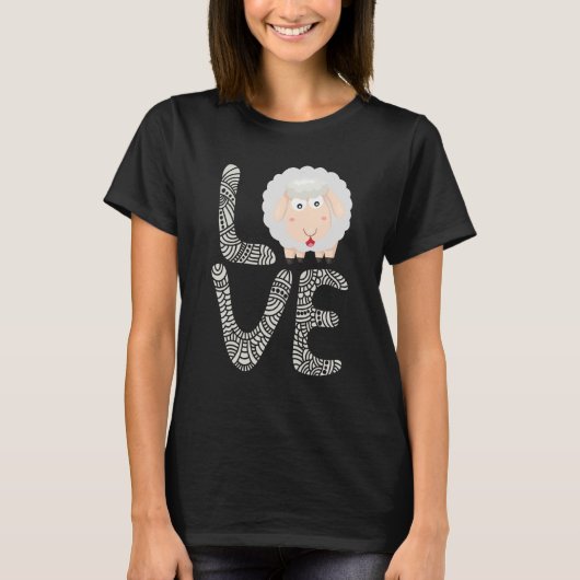 Love Sheep Farmer Herder Animal T-shirt (Voorkant)
