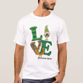 Love Shenanigans Lucky Leopard Gnome St Patricks D T-shirt (Voorkant)