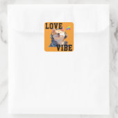 LOVE × SHIBA - Custom Vierkante Sticker (Tas)