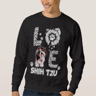 Love Shih Tzu Dog Paw Sunflower Costuum Trui